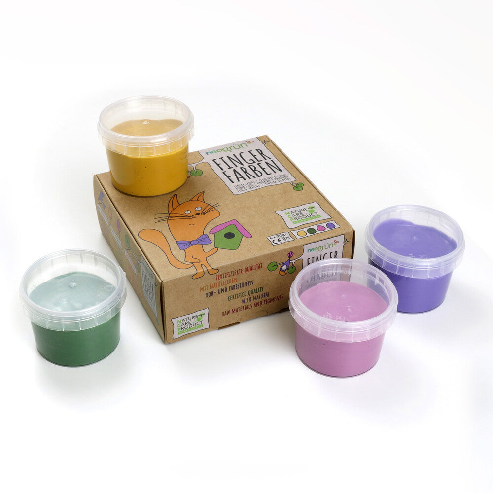 Sormivärisetti, 4 kpl, vihreä, keltainen, vaaleanpunainen, violetti