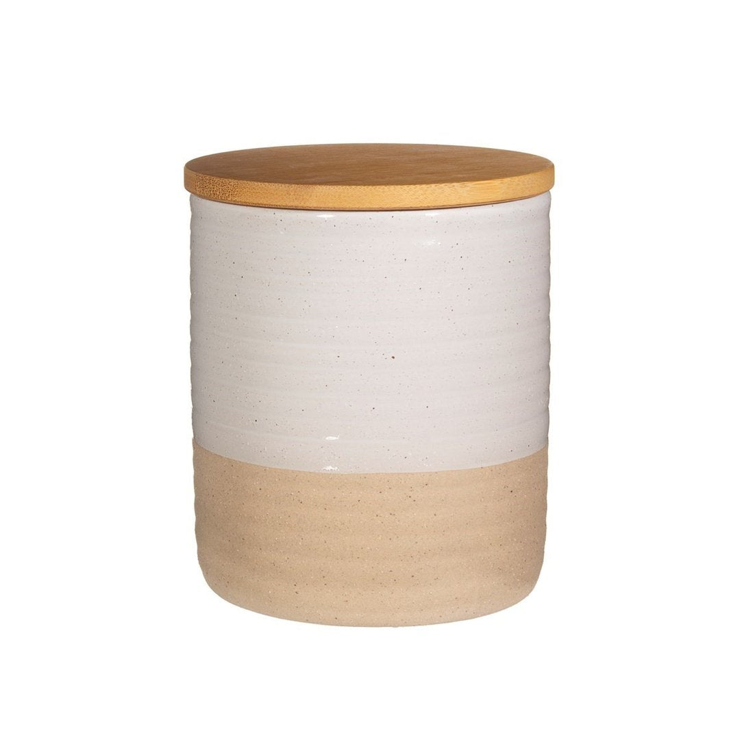 Säilytyspurkki, valkoinen/beige, 12cm